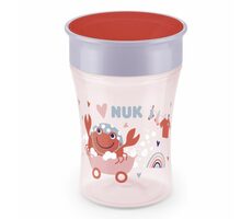 NUK Magic Cup Becher mit Deckel 230ml rot