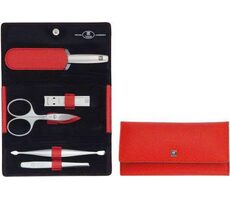 Zwilling TWINOX Asian Competence rot / Maniküre-Set im Lederetui / 5-tlg 
