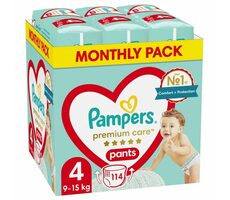 Pampers Premium Pants 9-15kg (114 Stück) / Windelhöschen / Größe 4 (9-15kg)