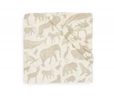 Jollein Spannbetttuch 40/50 x 80/90 cm Tiere Nougat