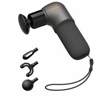 NAIPO MGPC-002 schwarz / Massagepistole / 4 Aufsätze / 5 Intensitätsstufen / USB