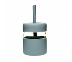 Neon Kactus Kinderglas mit Strohhalm 230 ml grün