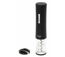 Adler AD 4490 schwarz / batteriebetriebener Weinöffner / LED-Licht / 4X AA