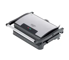 Adler AD 3052 silber / Elektrogrill / 1200W / Backfläche: 23 x 14,5 cm