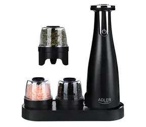 Adler AD 4449 schwarz / Salz- und Pfeffermühle / 150 ml / 1500 mAh