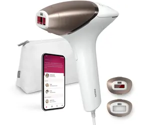 Philips Lumea Prestige IPL 8000 BRI945/00 weiß / IPL-Epilierer / 5 Modi / Anzahl der Blitze: 450000 / 2 Aufsätze 