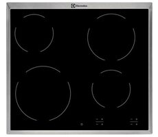 Electrolux EHF16240XK silber / Glaskeramik-Kochfeld / 6500W / 4 Platten