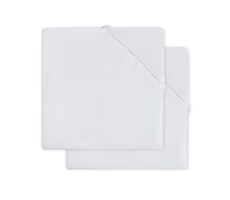 Jollein Spannbettlaken 60x120 cm Frottee Weiß 2 Stück / Für Matratzen bis 120 x 60 cm