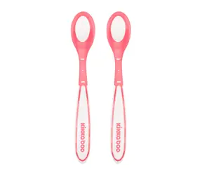 KikkaBoo Löffel mit Wärmesensor 2 Stück Boo Pink / ab 6 Monaten