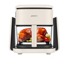 JIMMY AF3 weiß / Heißluftfritteuse mit Pfanne / 1100W / 4l + 1l