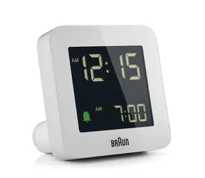 Braun BC09 weiß / Digitaler Wecker / DCF (Funkgesteuert) / 1x AA Batterie