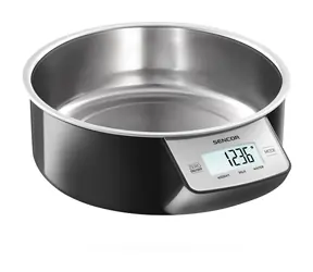 Sencor SKS 4030BK schwarz / digitale Küchenwaage / Edelstahlschüssel 1L / max. 5 kg / TARA-Funktion / Touch. Tasten
