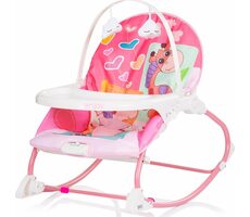 CHIPOLINO Kinderschaukelstuhl Enjoy - rosa / von 0 - 6 Monaten / bis 9 kg
