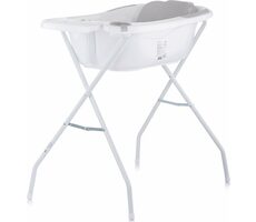 CHIPOLINO Badewanne mit Matte und Ständer Vela 87cm Grau