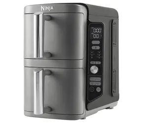 Ninja SL400EU silber / Heißluftfritteuse / 2470W / 2x 4,75 L / 6 Programme / 2 Körbe 