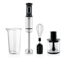 Niceboy ION Twister T3 silber / Stabmixer / 1200 W / Behälter 600 ml / Minizerkleinerer / Schneebesen 