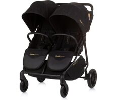 CHIPOLINO Kinderwagen für Zwillinge/Kinder unterschiedlichen Alters Top Stars Obsidian / Kinder bis 15 kg