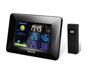 Sencor SWS 4250 Wetterstation schwarz / Farb-LCD / Funksensor