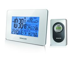 Sencor SWS 51 W Wetterstation weiß / LCD / Funksensor