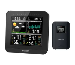 Sencor SWS 5800 Wetterstation schwarz / Farb-LCD / Funksensor