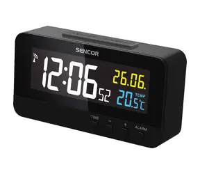 Sencor SDC 4800 B schwarz / Digitaler Wecker / LED-Anzeige / Thermometer