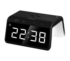 Sencor SDC 7900 Qi schwarz / Digitaler Wecker / LED-Anzeige / kabelloses Qi-Ladegerät 10W