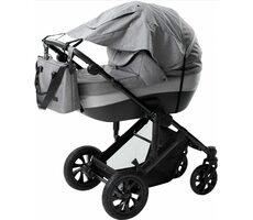 FreeON Sonnenschutz für einen Kinderwagen mit transparentem Fenster