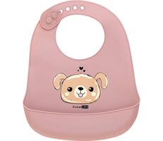 FreeON Silikon-Lätzchen Brauner Hund / ab 6 Monaten