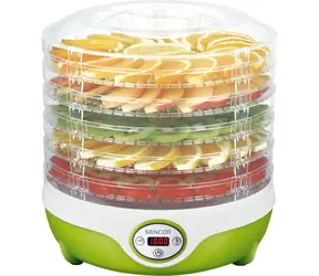 Sencor SFD 851GR grün / Obsttrockner / 240 W / Siebdurchmesser: 25,5 cm / Temperatur: 35-70 °C