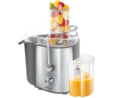 Sencor SJE 1055SS silber / Entsafter / 800 W / 2 Geschwindigkeiten / 0,75 l pro Saft