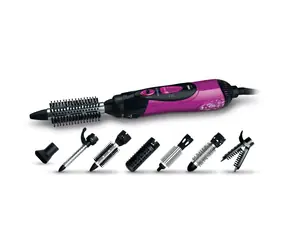 Sencor SHS 7551VT lila / Heißluft-Lockenstab / 1000W / 2 Temperaturstufen / 7 austauschbare Aufsätze