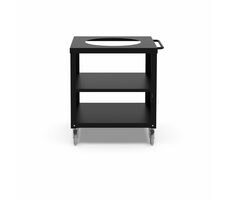 Alfa Forni Kochstation 80x80 cm mit Kamado-Einsatz schwarz / Edelstahl 