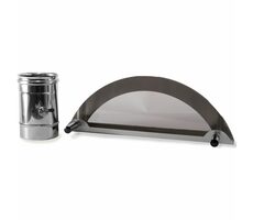 Alfa Forni Low&Slow Kit 5 silber / Abnehmbare Edelstahltür + Temperaturregulierungsdämpfer 
