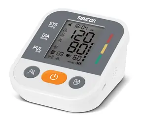 Sencor SBP 1100WH Digitales Arm-Blutdruckmessgerät / Blutdruck&Puls / Speicher 2x99 Plätze / Display 49x36 mm / 4X AAA