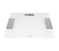 Sencor SBS 5051WH weiß / Personenwaage / Gehärtetes Glas / LCD / 150 kg / kg/lb / 1x CR2032