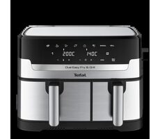 TEFAL Dual Easy Fry & Grill EY905D10 / Heißluftfritteuse / 2700 W / Volumen 5,2 l + 3,1 l / 8 Programme