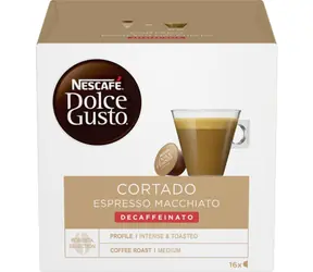 NESCAFÉ Dolce Gusto Decaffeinato Cortado Espresso Macchiato 16 Stück / Kapselkaffee 