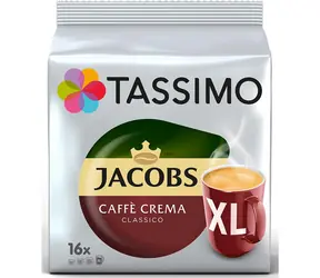 Jacobs Caffé Crema Classico Tassimo XL 16 Stück / Kapselkaffee 