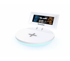 TechniSat iMETEO Q1 weiß / Wetterstation / LCD-Farbdisplay / Qi-Ladegerät / Temperatur / Luftfeuchtigkeit