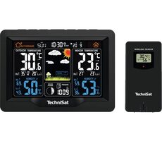 TechniSat iMETEO X1 schwarz / Wetterstation / großes farbiges LCD-Display / Temperatur / Druck / Luftfeuchtigkeit / 4X AA