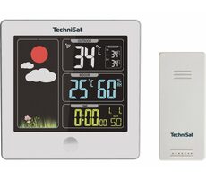 TechniSat iMETEO X2 weiß / Wetterstation / LCD-Farbdisplay / Temperatur Luftfeuchtigkeit / 4X AA