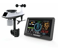 TechniSat iMETEO X6 schwarz / Wetterstation / großes farbiges LCD-Display / Temperatur / Luftfeuchtigkeit 
