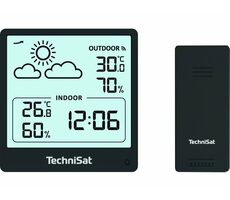 TechniSat iMETEO 200 schwarz / Wetterstation / LCD-Display / Temperatur / Luftfeuchtigkeit / 4X AA