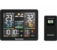 TechniSat iMETEO 500 schwarz / Wetterstation / LCD-Display / Temperatur / Luftfeuchtigkeit / 2x AA / 2x AAA
