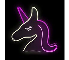 2Kids Toys LED NEON LICHT Lampe Einhorn rosa und weiß