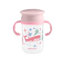 KikkaBoo Trinklernbecher 360° 300ml 12m+ Deep Sea Pink / ab 12 Monaten