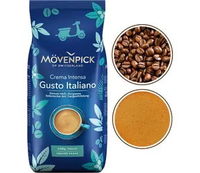 Mövenpick Gusto Italiano Crema 1 kg / Kaffeebohnen / 90 % Arabica 10 % Robusta / Endverkauf