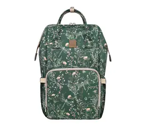 KikkaBoo Wickelrucksack Siena Luxe Secret Garden Deep Green