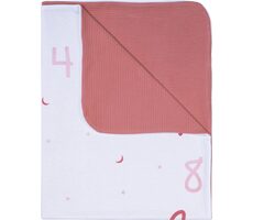 BUBABA Decke My First Year - rosa und weiß