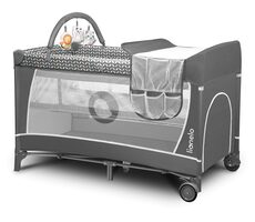 Lionelo Reisebett Flower 2in1 Grau Scandi
